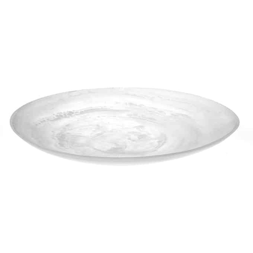 American Metalcraft Translucence White Poly Resin Round Platter, 74.5 Ounce Capacity