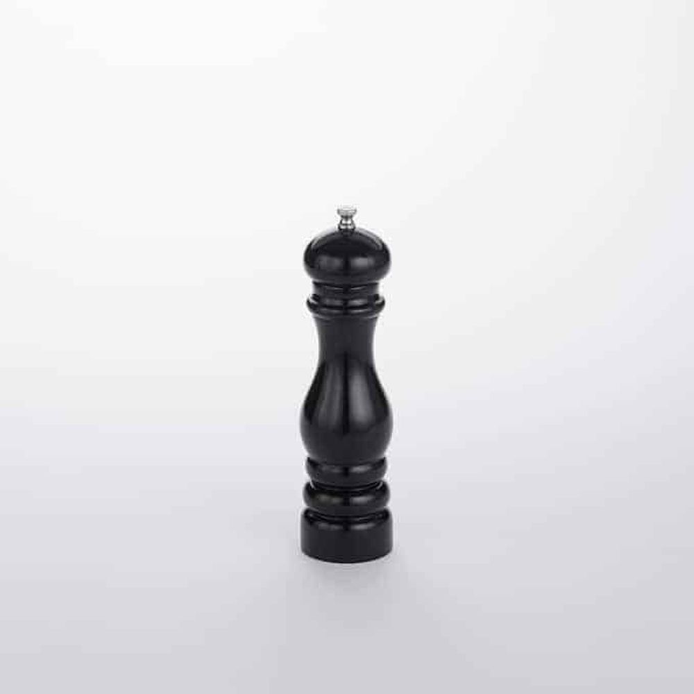 American Metalcraft Black Wood Pepper Mill, 8 Inch Height