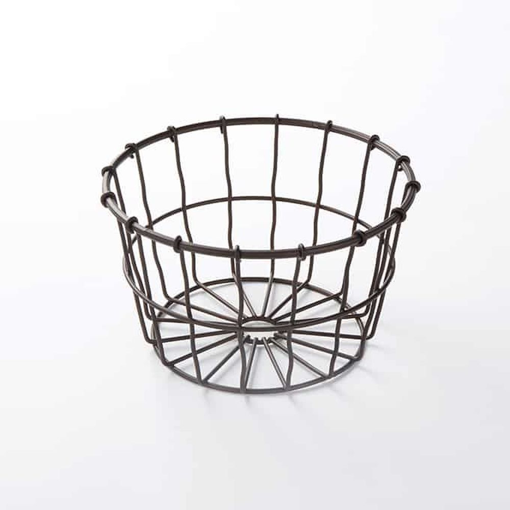 American Metalcraft Bronze Iron Large Wire Basket, 7 Inch Top Dia. X 4 1/4 Inch Height