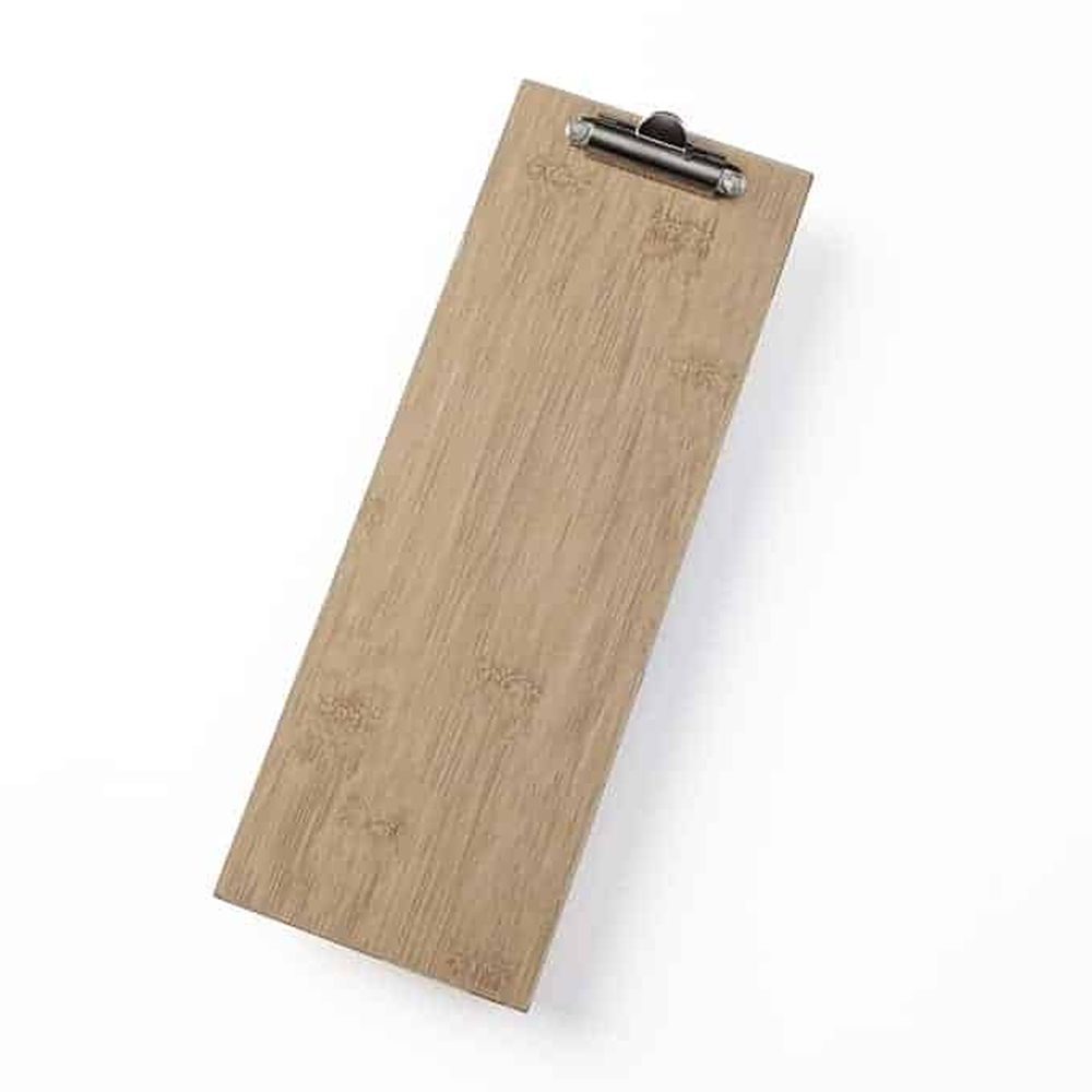 American Metalcraft Light Brown Bamboo Laminate Clipboard Menu Holder, 4 1/2 X 12 1/2 Inch