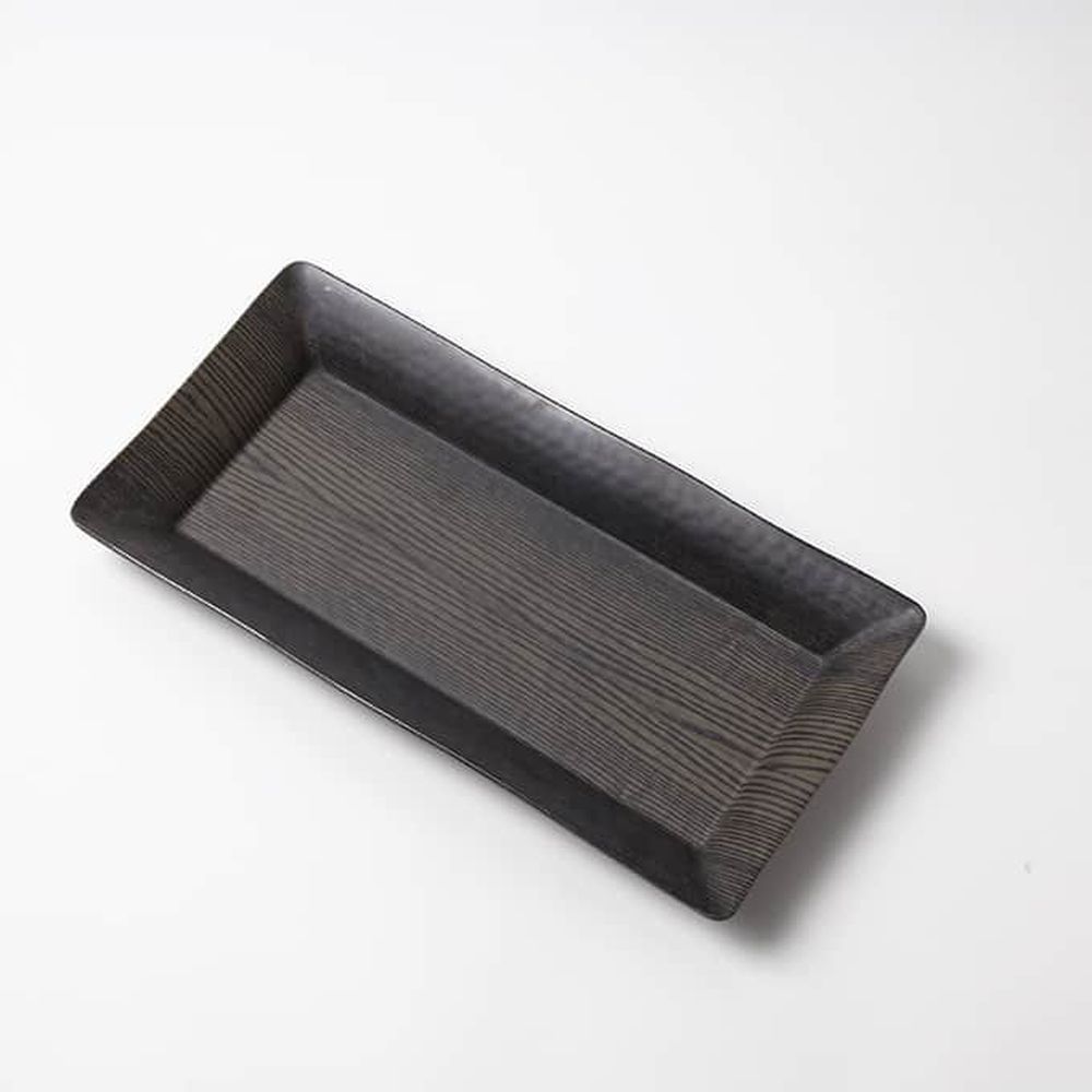American Metalcraft Walnut Melamine Rectangular Platter, 18 X 8-7/8 X 1-7/8 Inch