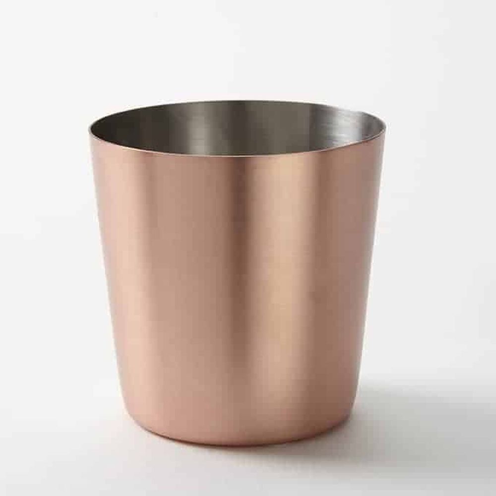 American Metalcraft Copper Stainless Steel Satin Finish 14 Ounce Straight Sided Fry Cup, 3-3/8 Inch Dia. X 3-3/8 Inch Height