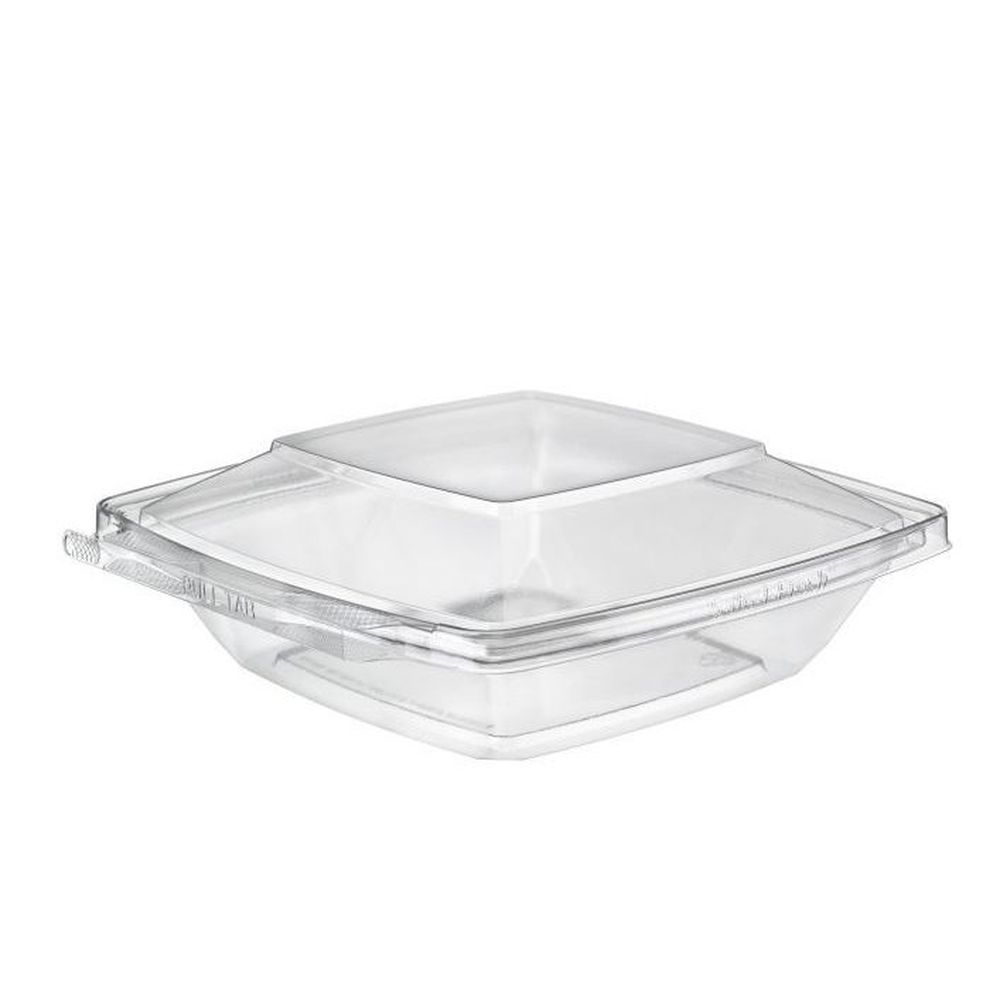 Safe-t-fresh Pagodaware Clear Pet Squre Single Compartment Container With Hinged Lid, 24 Ounce Capacity -- 174 Per Case