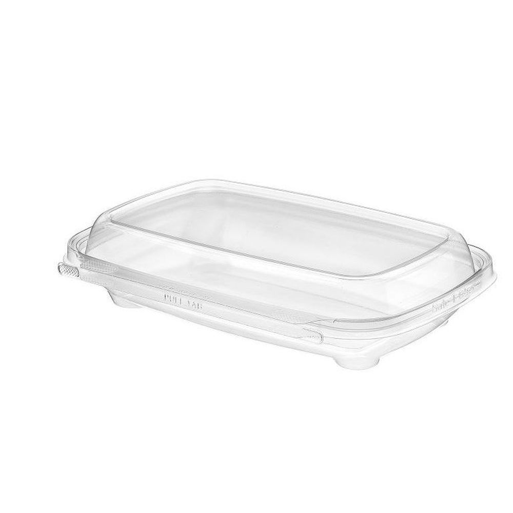 Safe-t-chef Polypropylene Rectangular Single Compartment Tamper Evident Vented Clamshell, 24 Ounce Capacity -- 136 Per Case