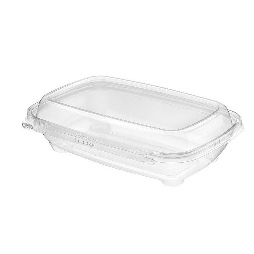 Safe-t-chef Clear Polypropylene Single Compartment Tamper Evident Vented Clamshell, 35 Ounce Capacity -- 128 Per Case