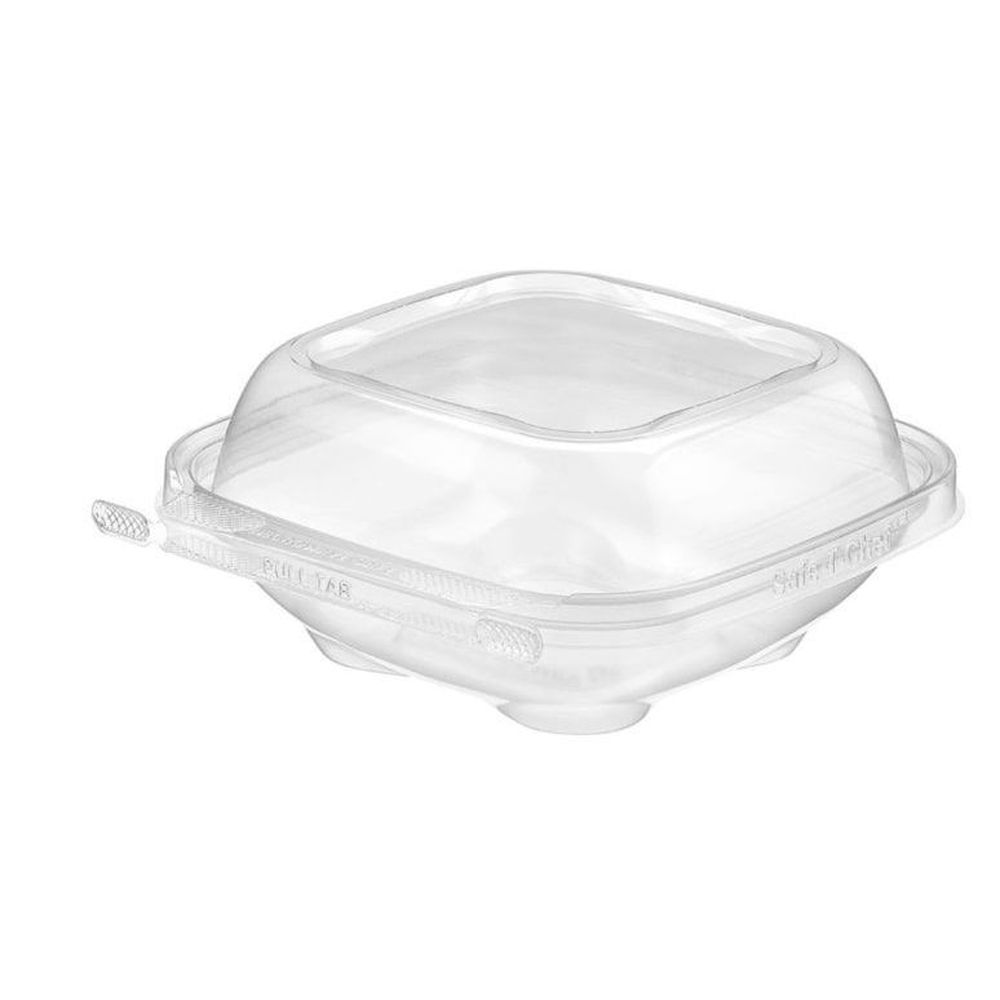 Safe-t-chef Clear Polypropylene Square Single Compartment Tamper Evident Clamshell, 12 Ounce Capacity -- 264 Per Case