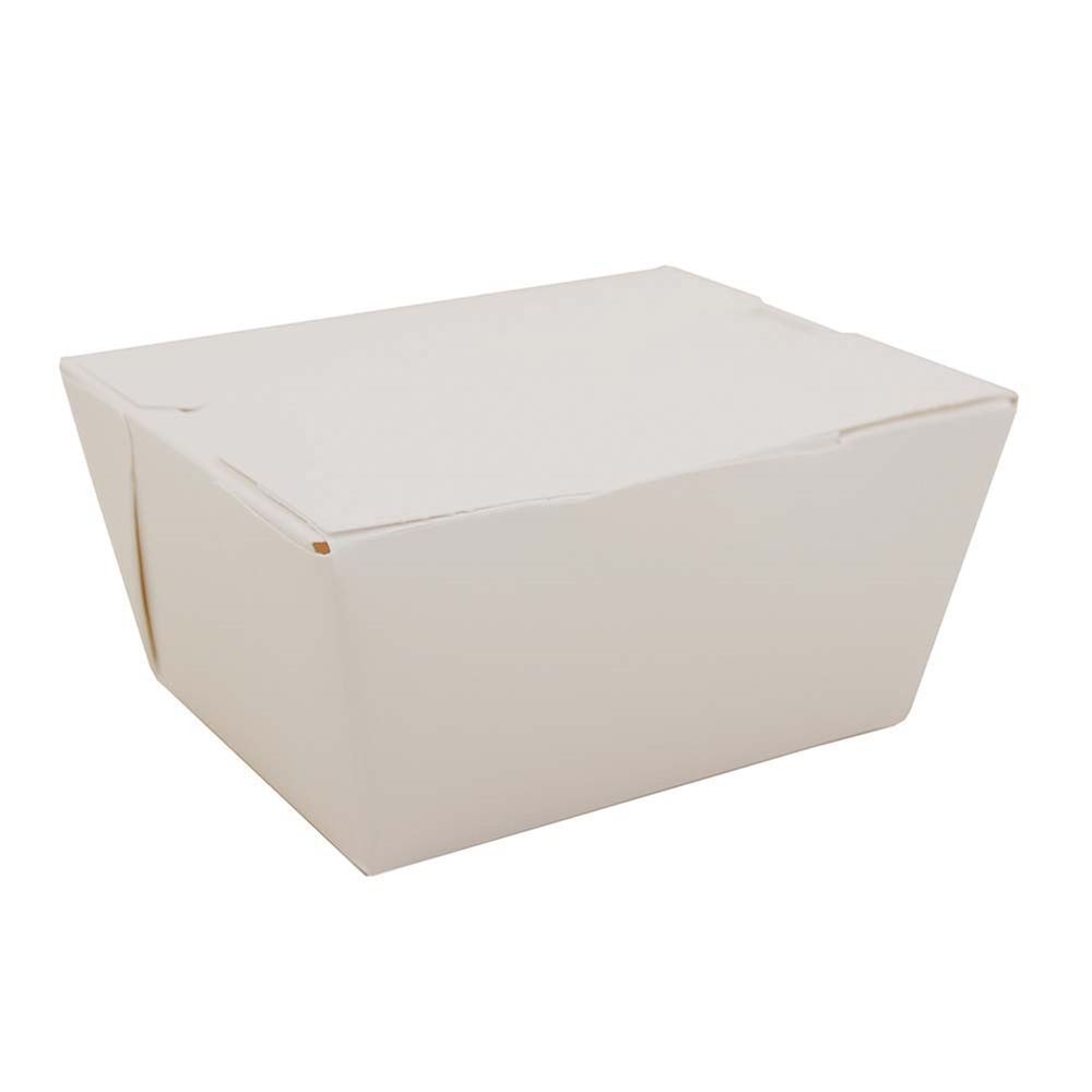 Champpak Number 1 Classic White Paperboard Rectangular No-leak Container, 4-4/8 X 3.5 X 2.5 Inch -- 450 Per Case