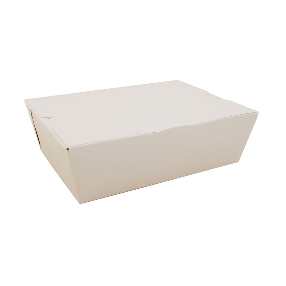 Champpak White Paperboard Rectangular No-leak Container, 7.5 X 5.5 X 2.5 Inch -- 200 Per Case