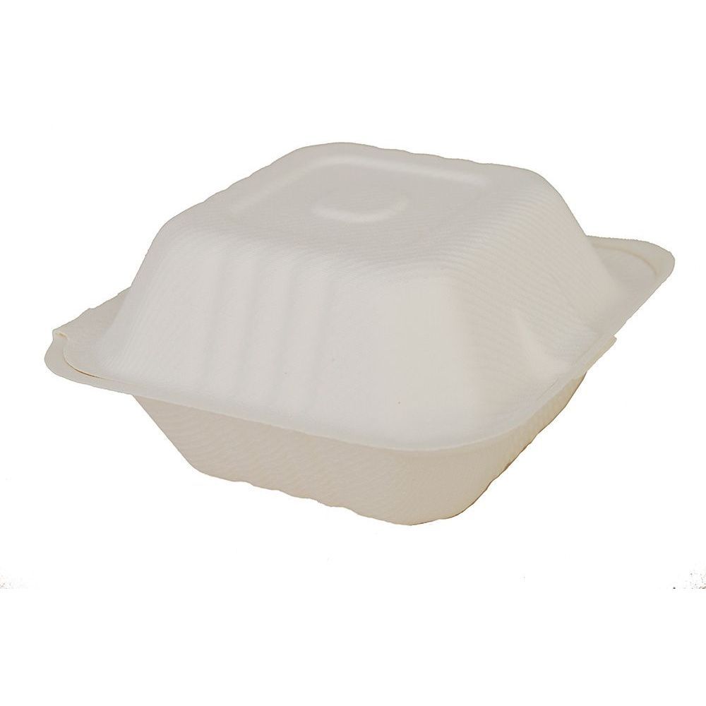 Southern Champion ChampWare White Molded Fiber Clamshell Container, 6 x ...