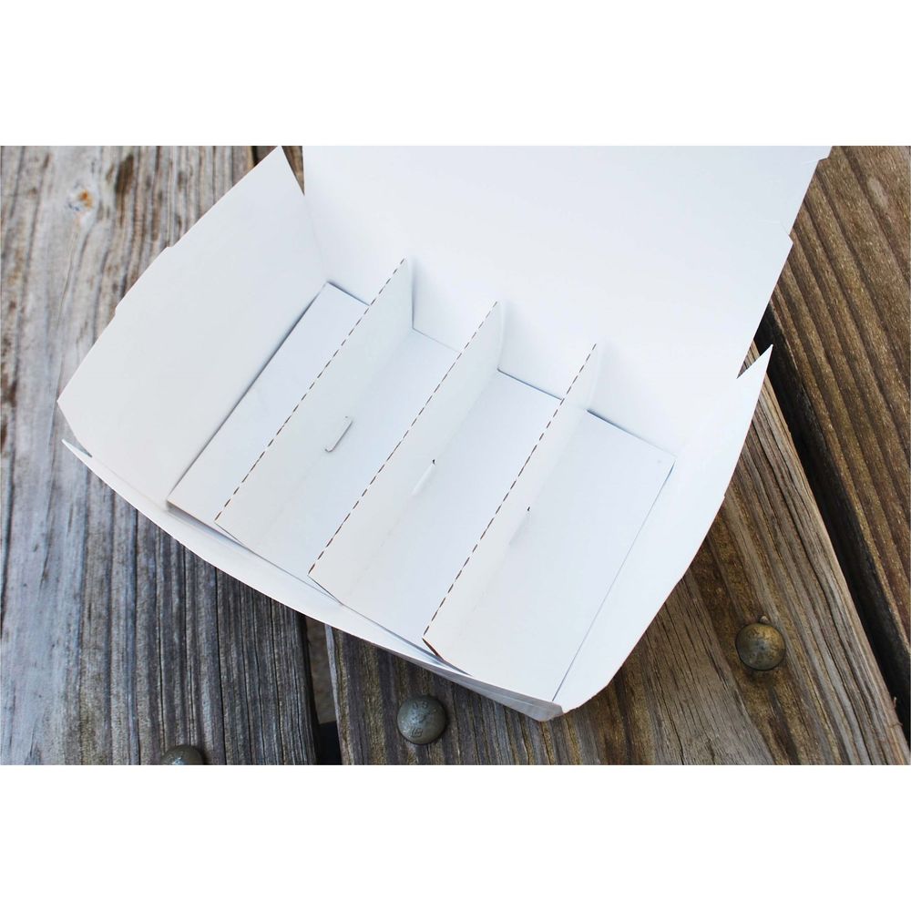 Champpak Brown / White Kraft Clay Coated 4 Cell Taco Insert -- 500 Per Case
