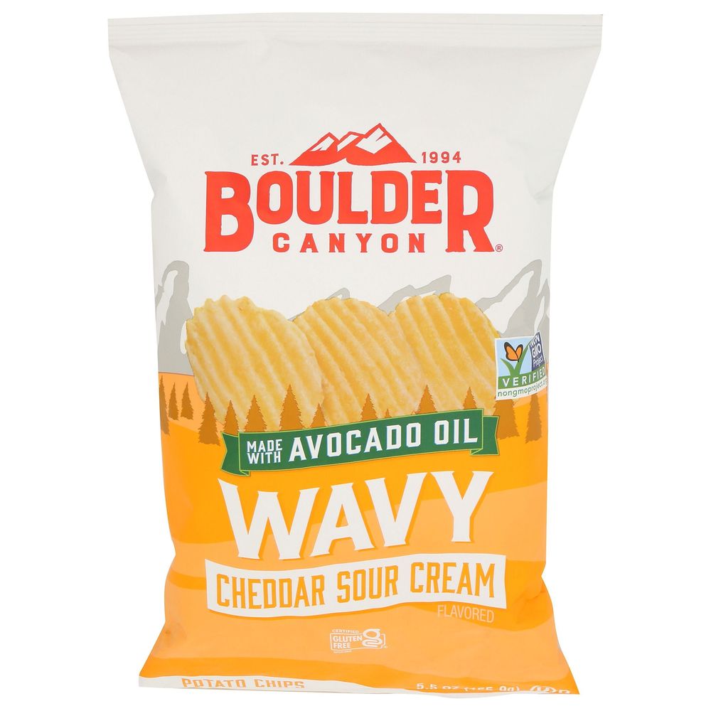 Avocado Oil Wavy Cheddar Sour Cream Potato Chips