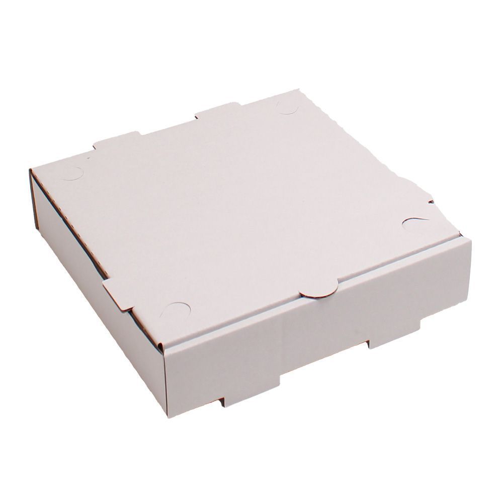 White/Kraft B Flute Plain Pizza Box