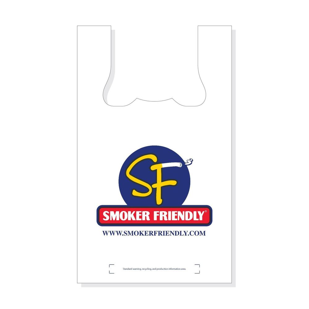 Hilex Smoker Friendly Print T-shirt Bag, 12 X 7 X 20 -- 1000 Per Case