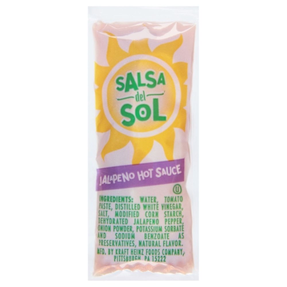 Salsa Del Sol Single Serve Jalapeno Hot Sauce Packet, 9 Gram -- 500 Per Case