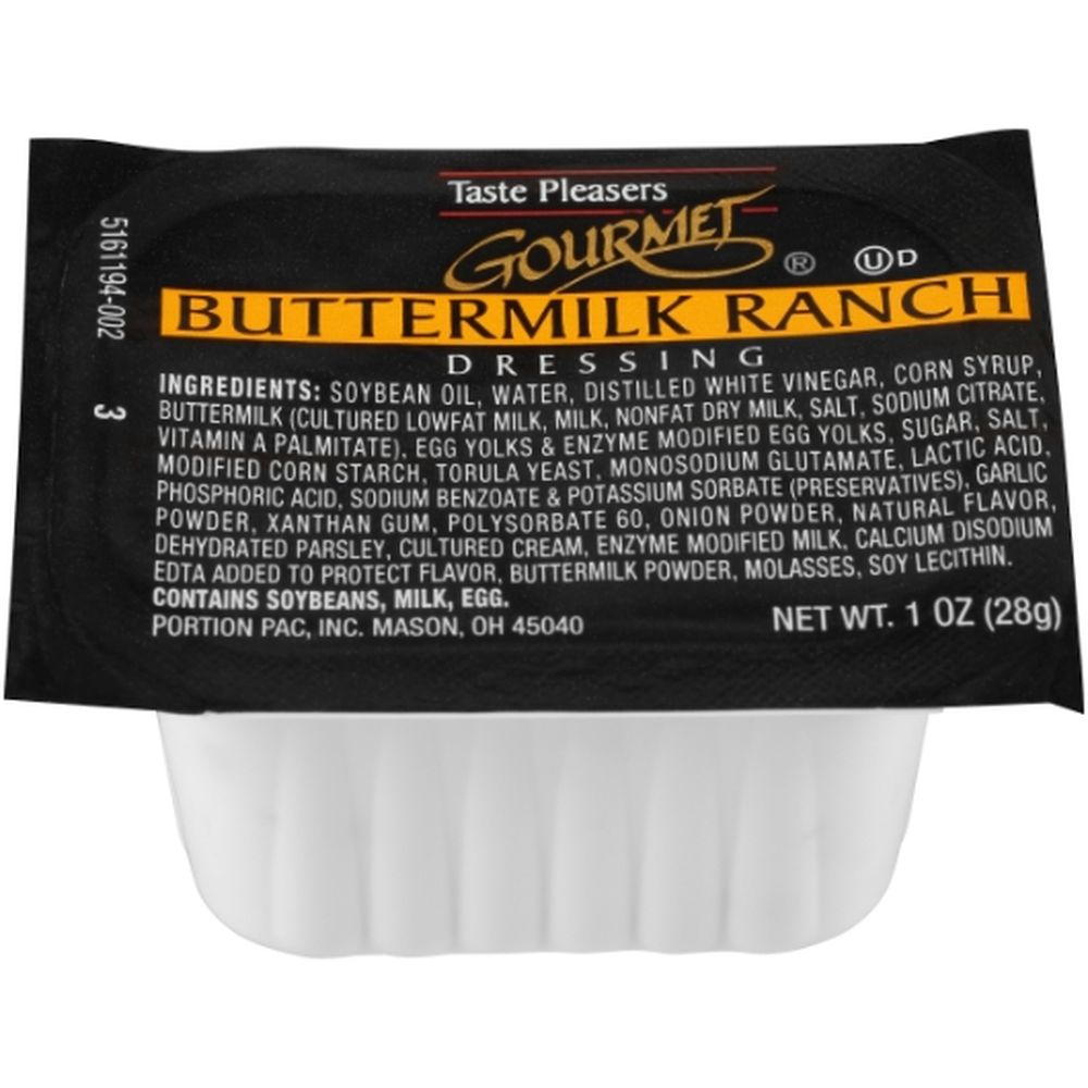 Taste Pleasers Buttermilk Ranch Dressing Cup, 1 Ounce -- 100 Per Cae