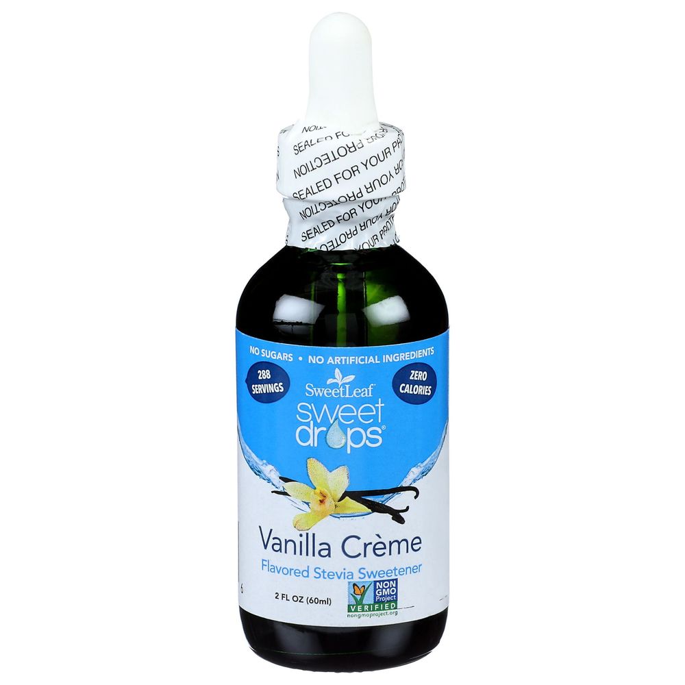 Sweetleaf Vanilla Crème Sweet Drops Liquid Stevia Sweetener, 2 Fluid Ounce -- 6 Per Case