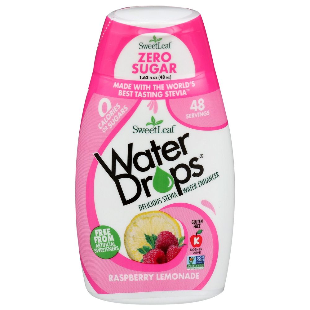 Sweetleaf Organic Raspberry Lemonade Waterdrops Enhancer, 1.62 Fluid Ounce -- 12 Per Case