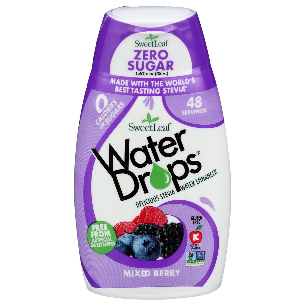 Sweet Leaf Mixed Berry Waterdrops, 1.62 Fluid Ounce -- 12 Per Case