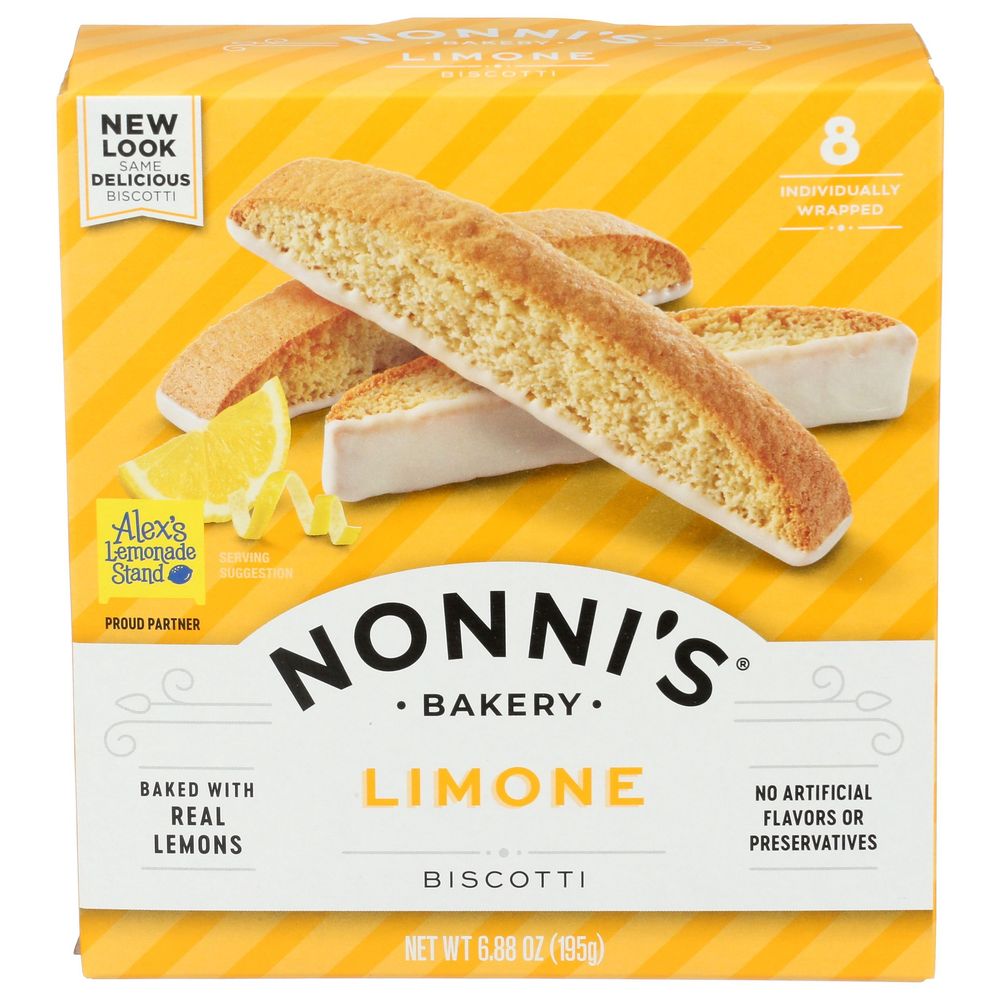Nonni's Limone Biscotti, 6.88 Ounce -- 6 Per Case