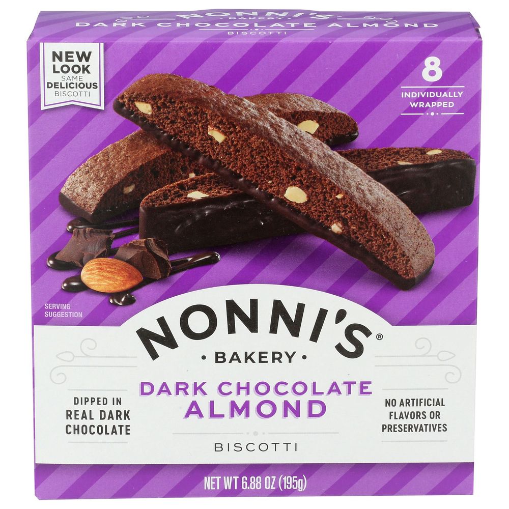 Nonni's Dark Chocolate Almond Biscotti, 6.88 Ounce -- 6 Per Case