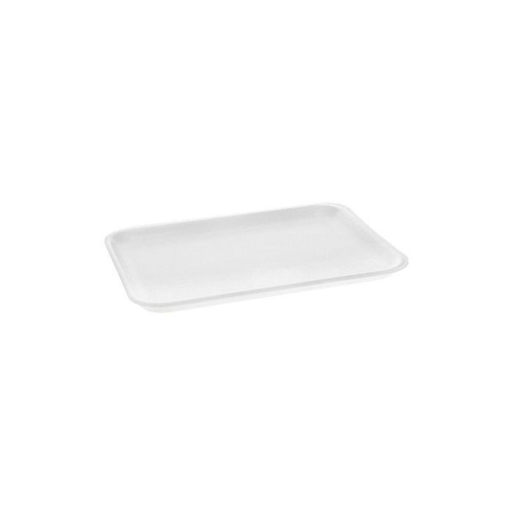 Evergreen White Number 4S Polystyrene Foam Supermarket Tray