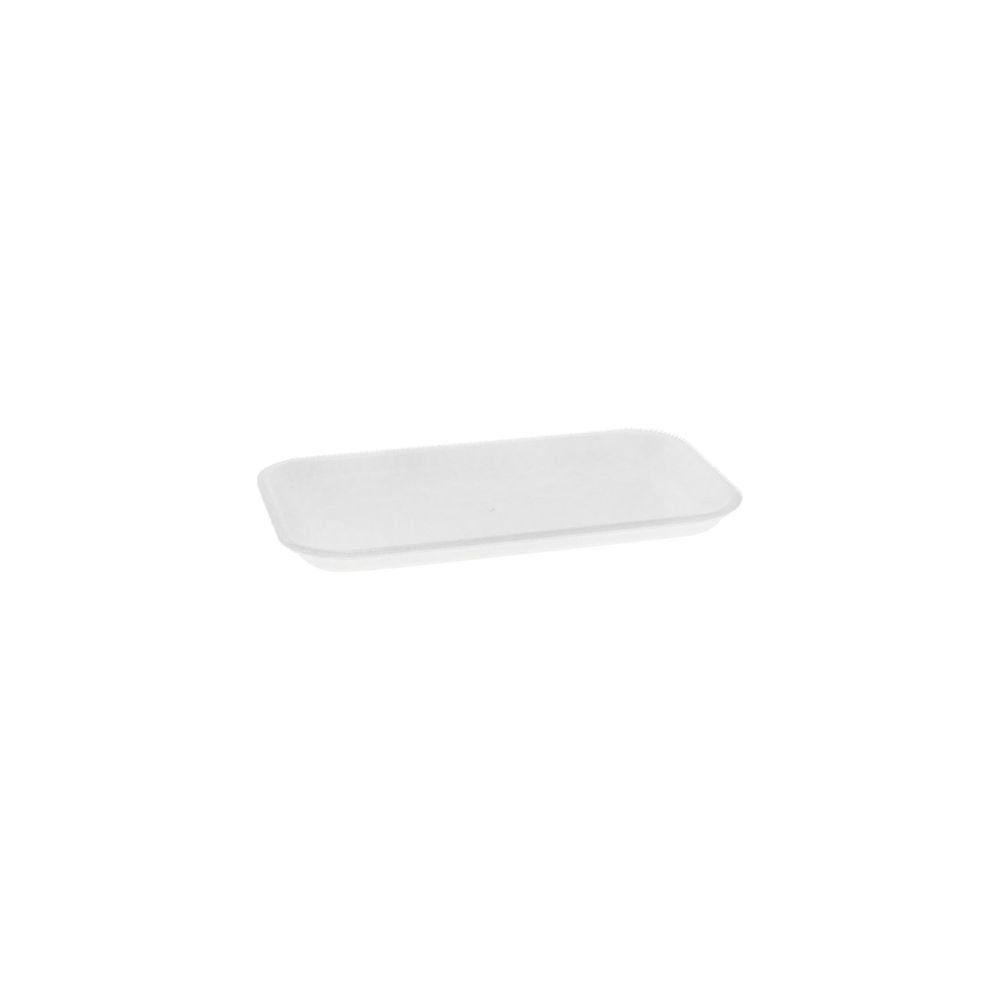 Pactiv Evergreen White Number 17s Polystyrene Foam Supermarket Tray, 8.3 X 4.8 X .65 Inch -- 1000 Per Case