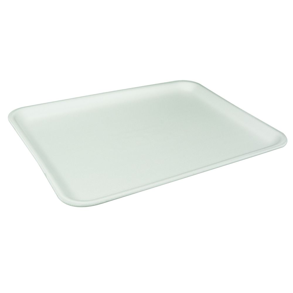 Pactiv Evergreen White Number 12s Polystyrene Foam Supermarket Tray, 11 X 9 X .65 Inch -- 250 Per Case