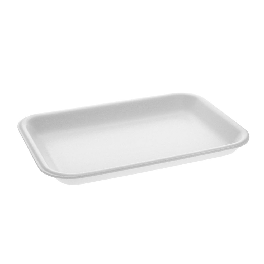 Pactiv Evergreen White Polystyrene Foam Number 2 Supermarket Tray, 8.2 X 5.7 X .65 Inch -- 500 Per Case