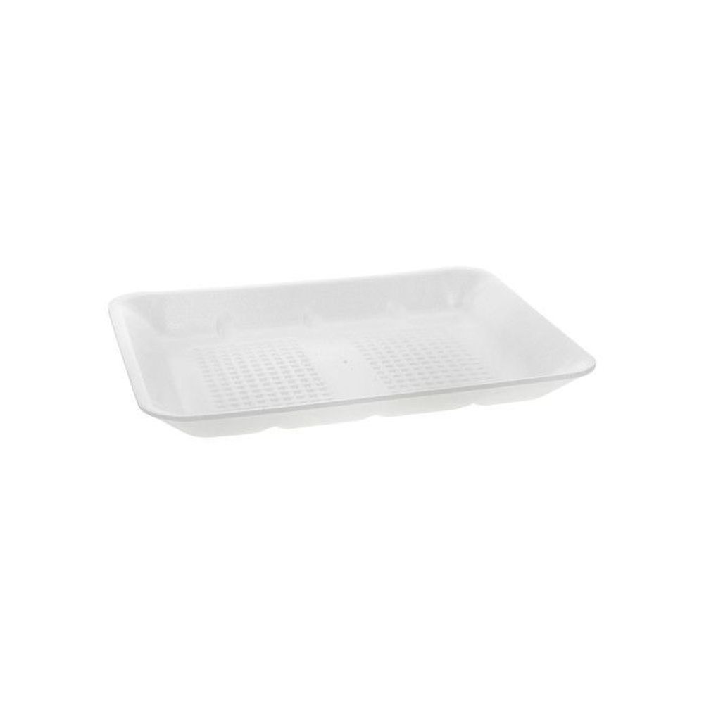 Evergreen White Number 8H Polystyrene Foam Heavy Supermarket Tray