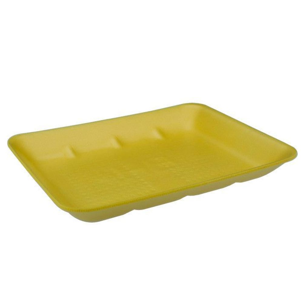 Evergreen Yellow Number 8H Polystyrene Foam Heavy Supermarket Tray