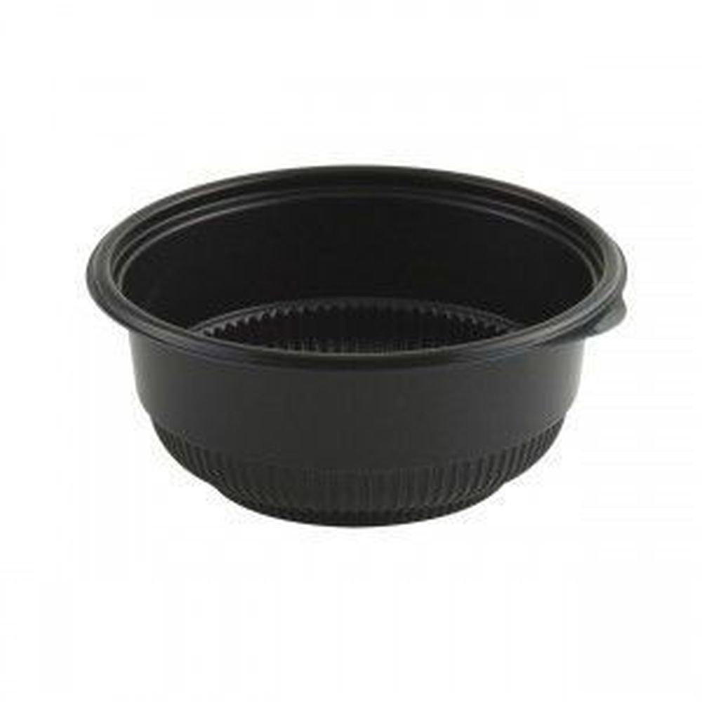 Incredi-Bowls Polypropylene Round Microwavable Black Bowl