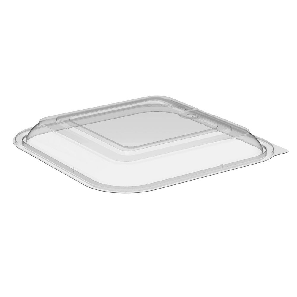 Culinary Squares Clear Polypropylene Microwavable 1-Compartment Vented Lid Only