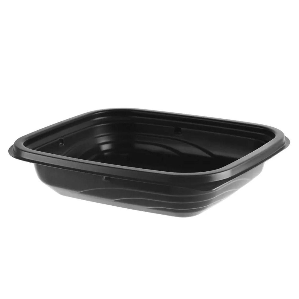 MicroRaves Black Polypropylene Rectangular Container