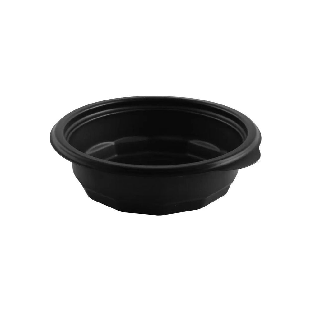Incredi-Bowl Polypropylene Round Microwavable Black Bowl