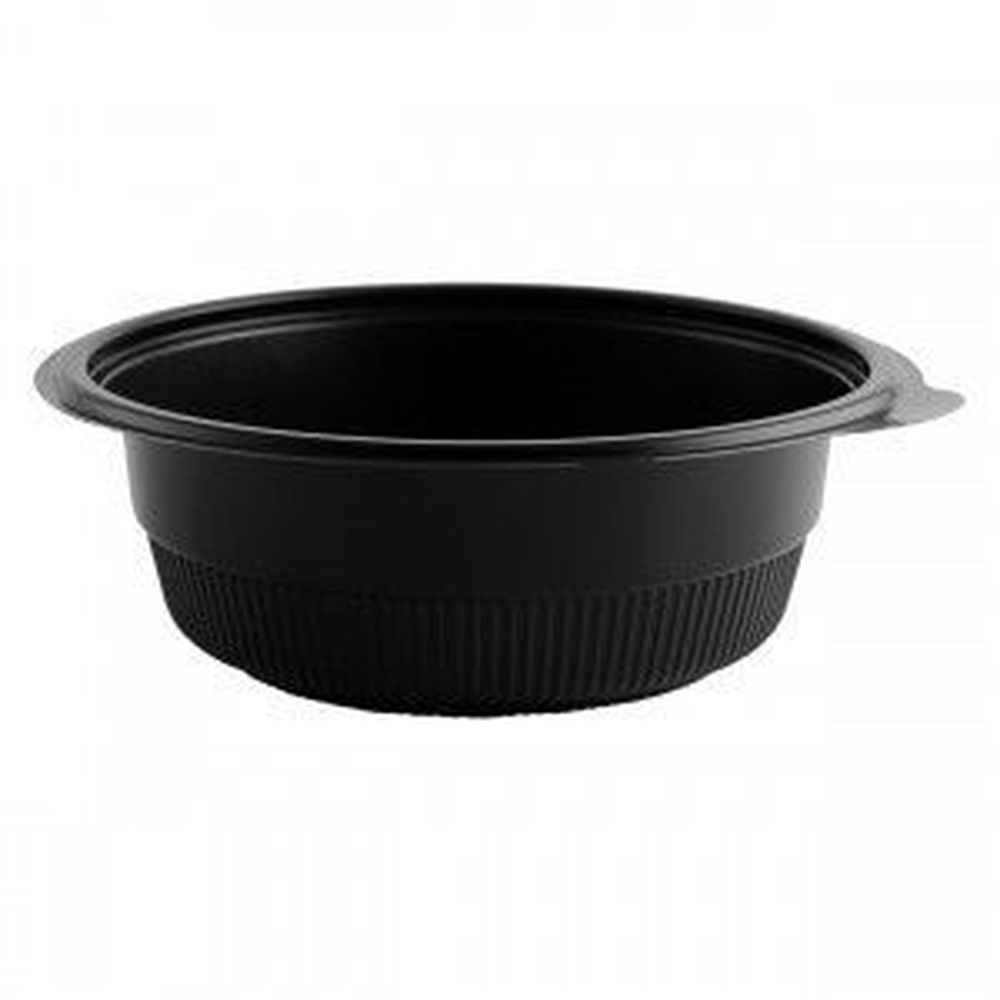 Incredi-Bowls Polypropylene Round Microwavable Black Bowl