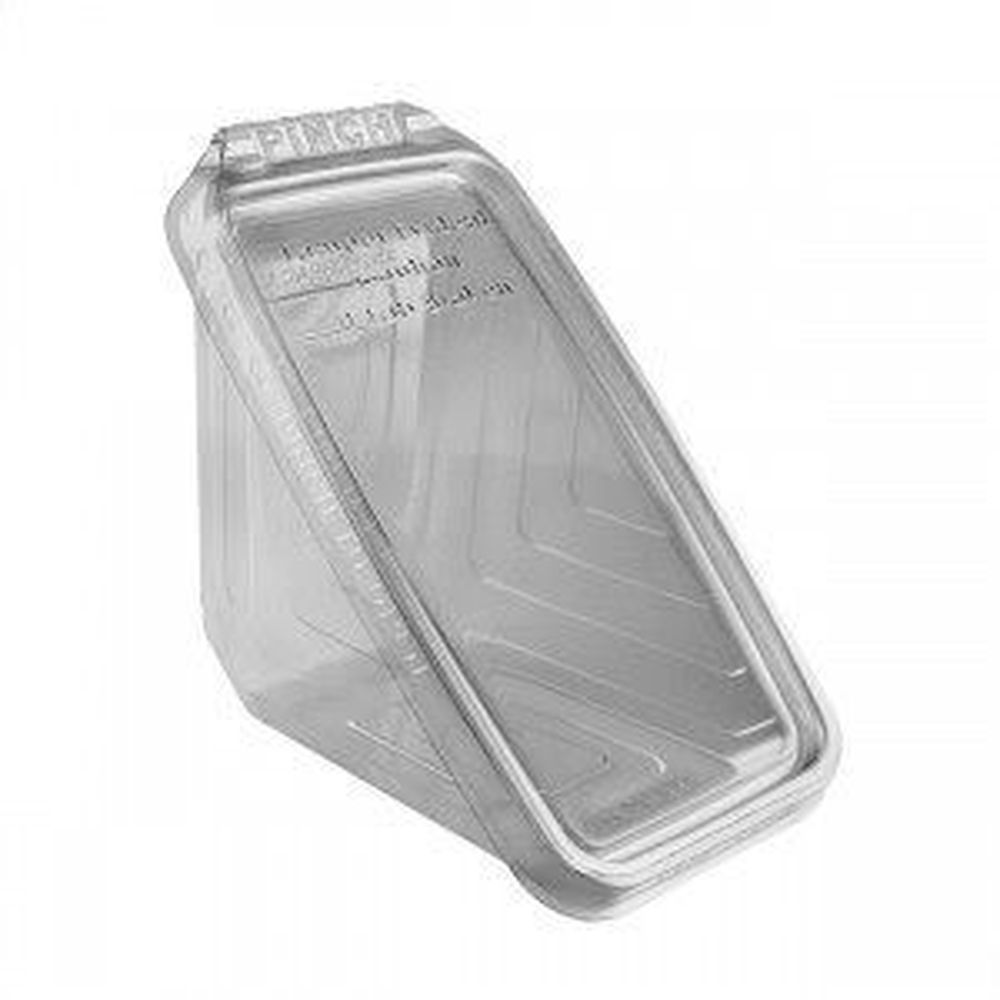 Safe Pinch RPET Clear Tamper-Evident Sandwich Wedge Hinged Container