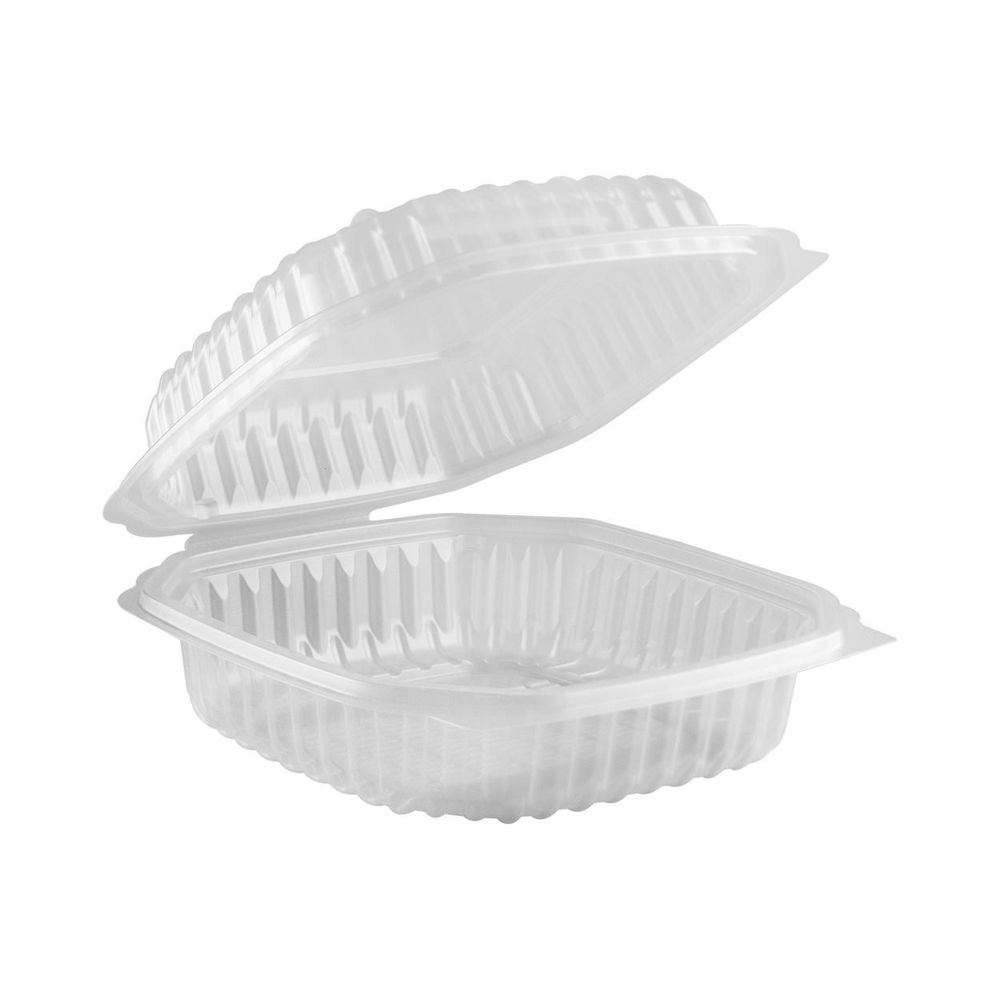 Culinary Lites Polypropylene Microwavable Clear 1 Compartment Hinged Container