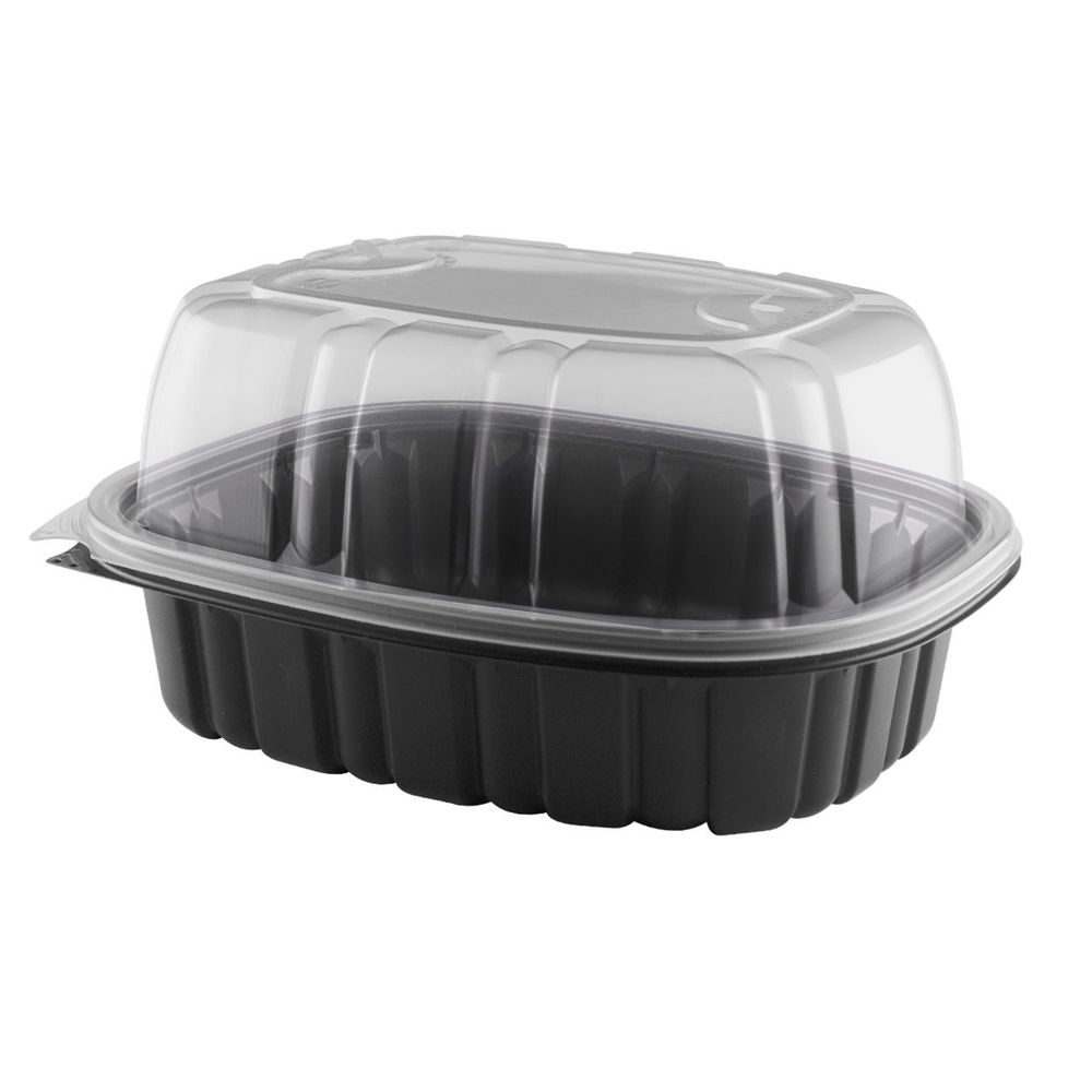 Roaster Grande Combo Pack with Black Polypropylene Base with Clear Lid