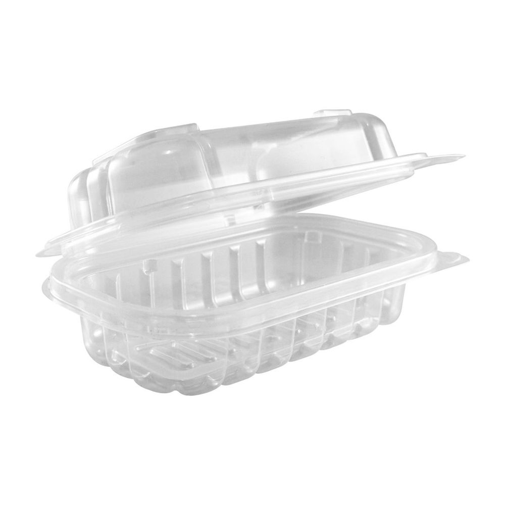 MicroRaves Clear Hinged Hot Dog Container 12 Ounce