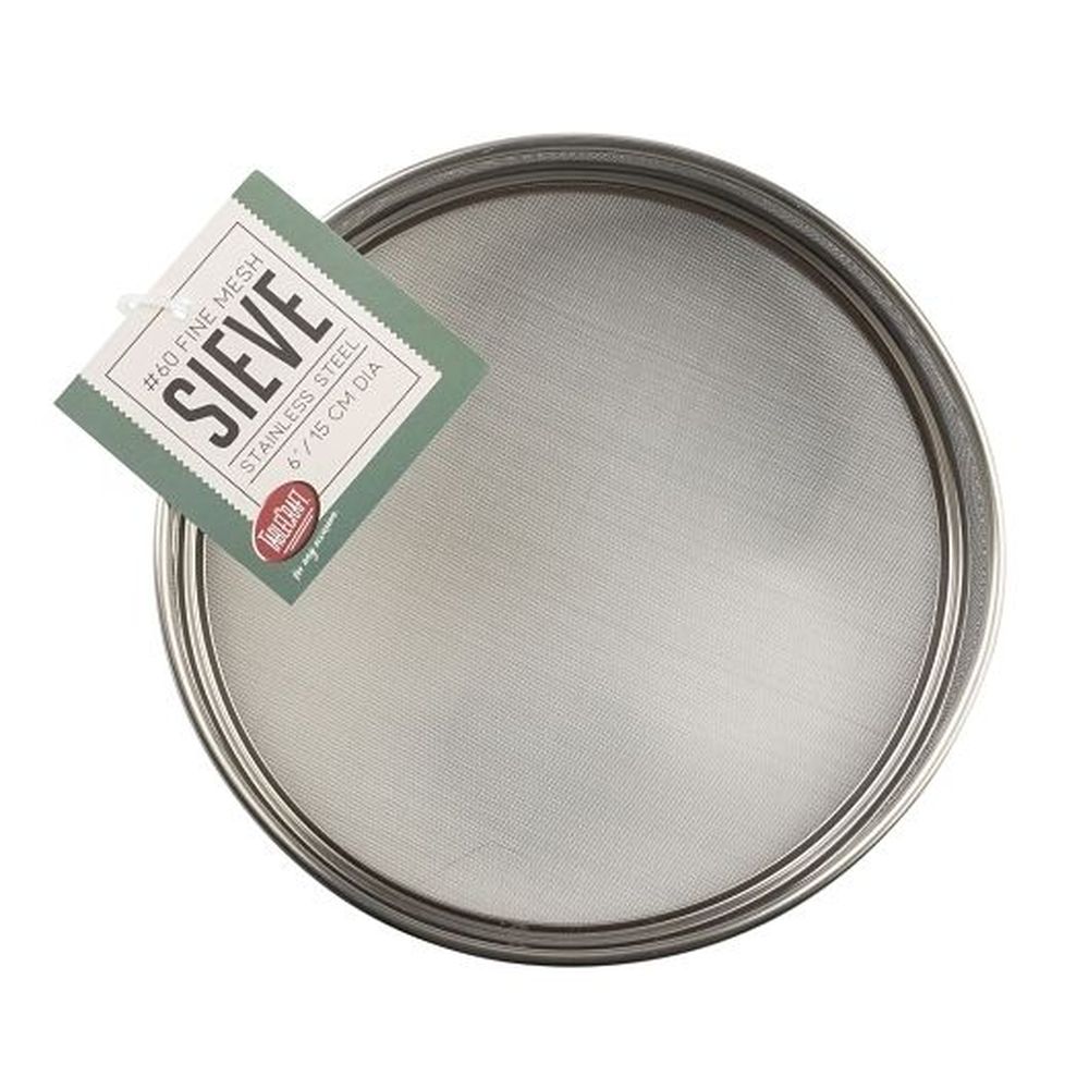 Tablecraft 18-8 Stainless Steel Fine Mesh Sieve, 6 Inch