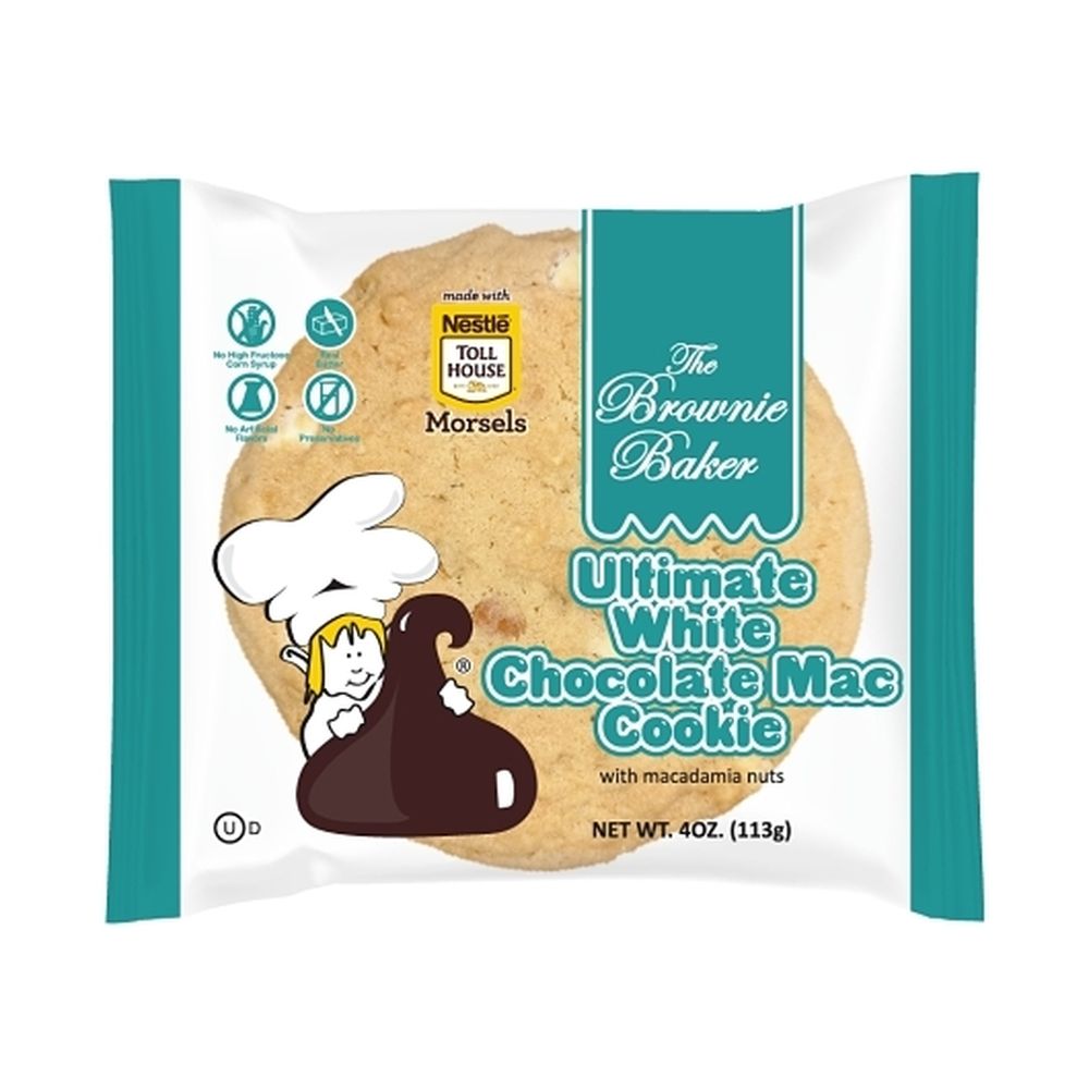 The Brownie Baker Galleta De Chocolate Blanco Y Macadamia, 4 Onzas -- 12 Por Caja