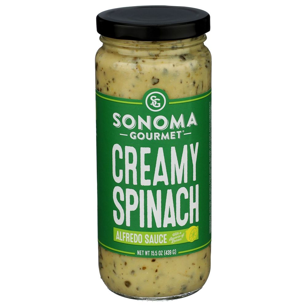 Sonoma Gourmet Creamy Spinach Alfredo Sauce, 15.5 Ounce -- 6 Per Case