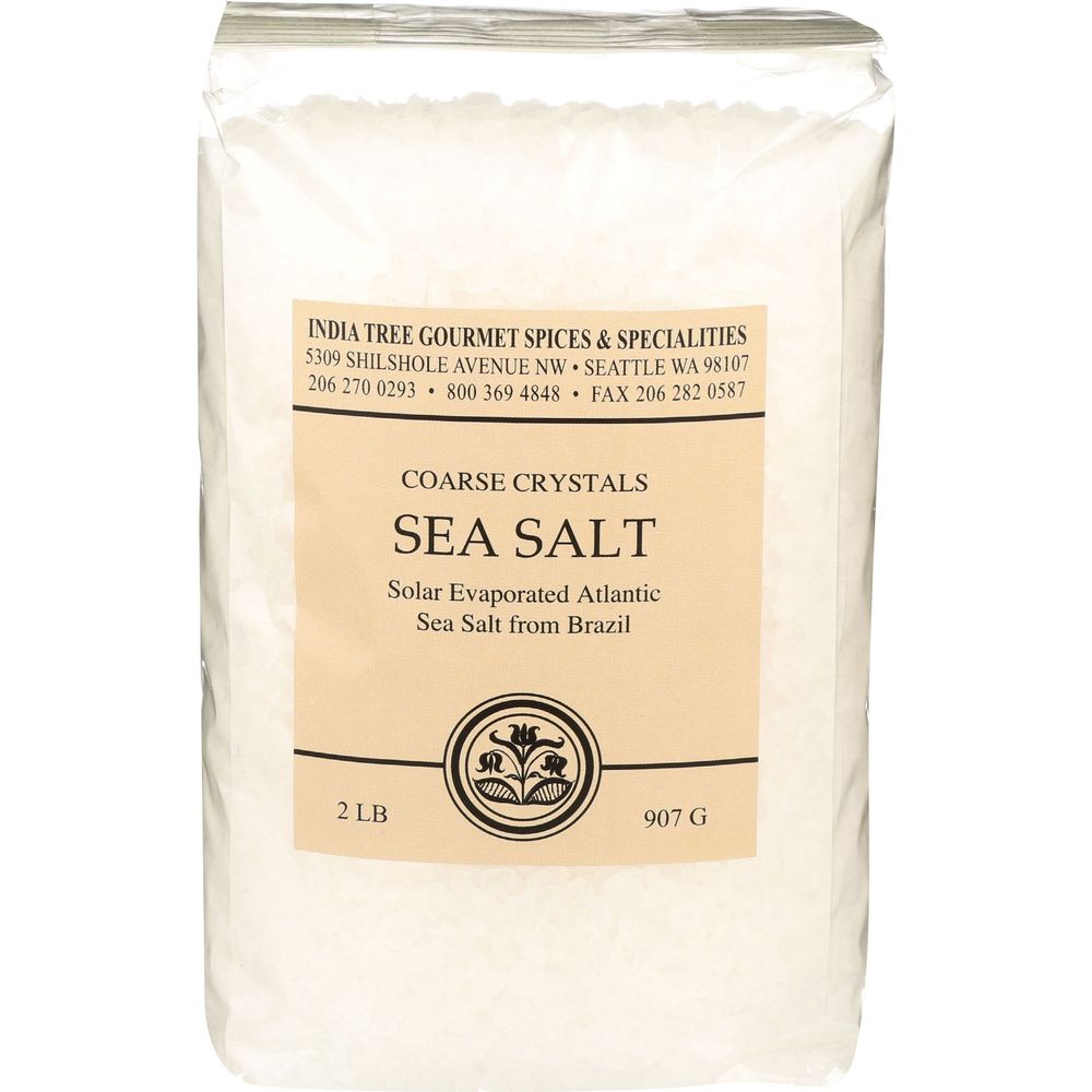 India Tree Brazilian Coarse Sea Salt Crystals, 32 Ounce -- 6 Per Case