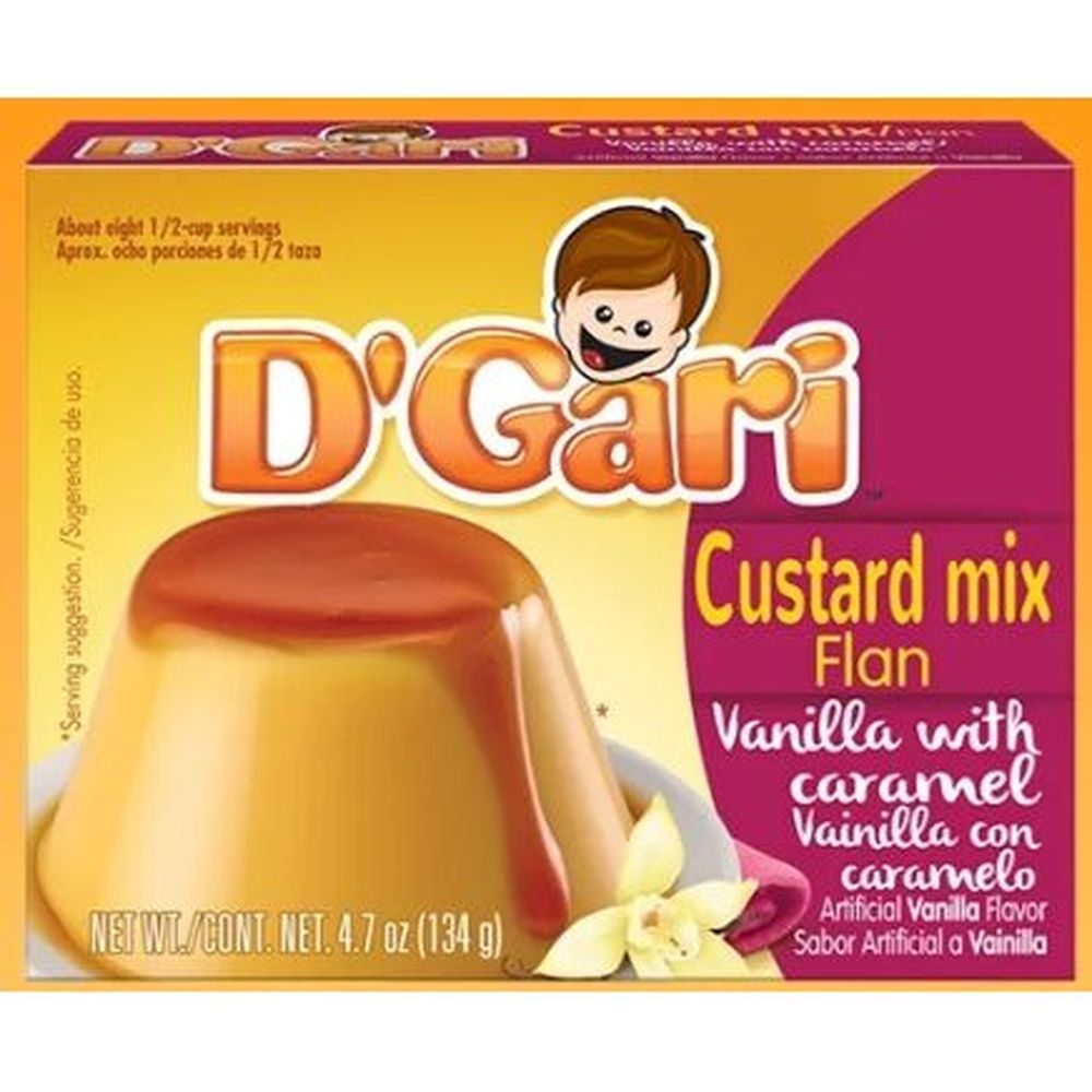 Dgari Flan Caramel With Vanilla Custard Mix, 4.7 Ounce -- 24 Per Case