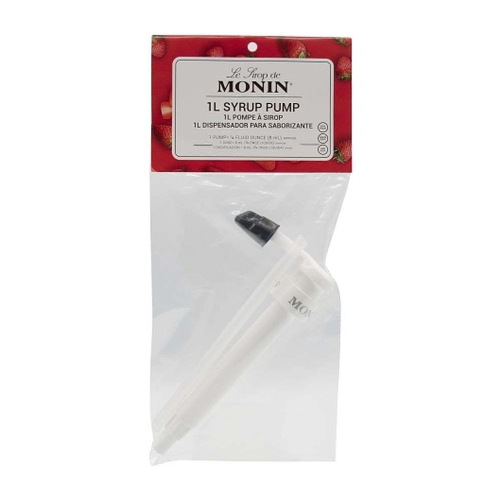 Monin White Plastic Syrup Pump For 1 Liter Glass Bottle