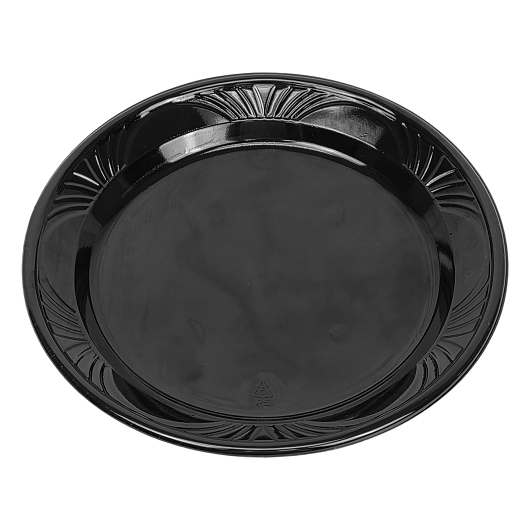 D&w Fine Pack Polystyrene Black Pearl Plate, 10.25 Inch -- 500 Per Case