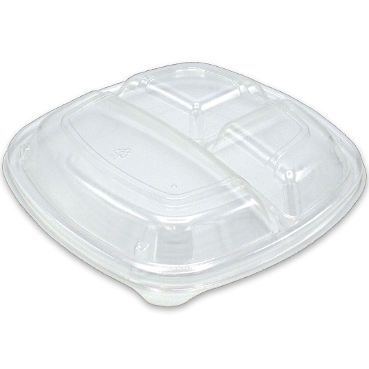 Forum Clear Plastic 3 Compartment Dome Lid Only, 9 Inch -- 300 Per Case
