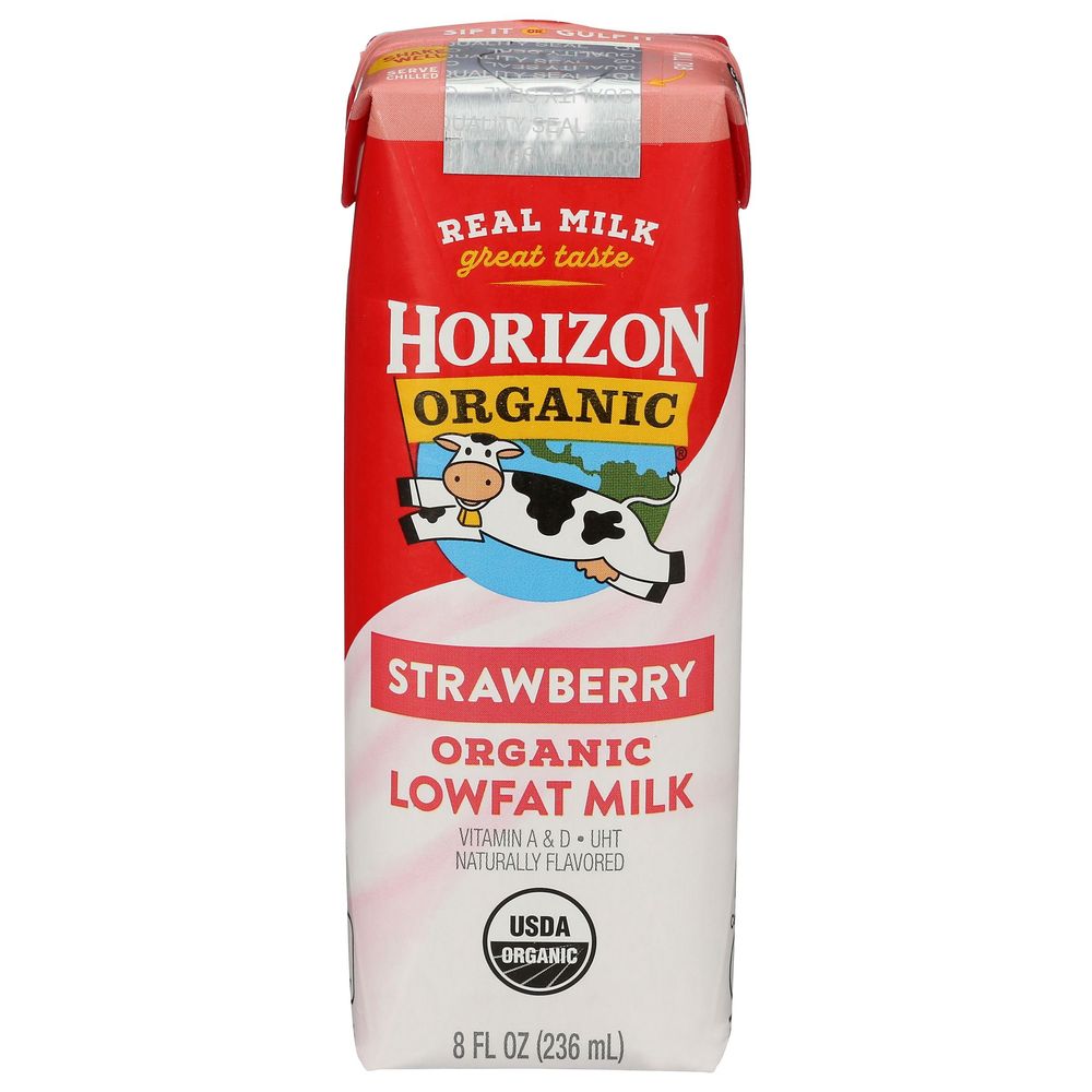 Organic Strawberry Lowfat Milk