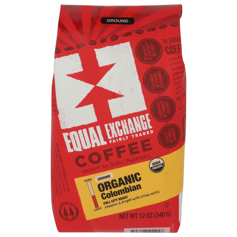 Equal Exchange Ground Colombian Coffee, 12 Ounce -- 6 Per Case