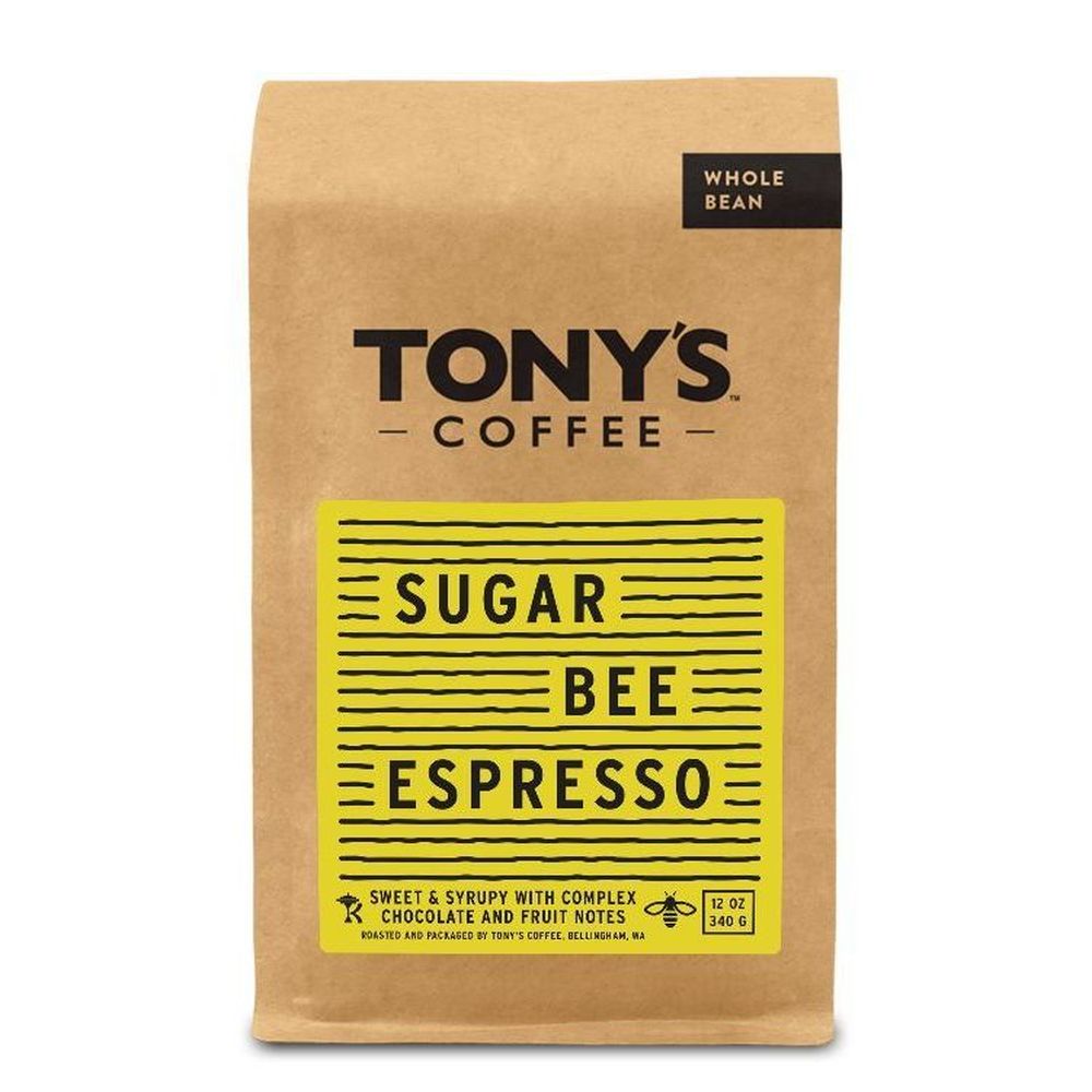 Tonys Sugar Bee Espresso Whole Bean Coffee, 12 Ounce -- 6 Per Case